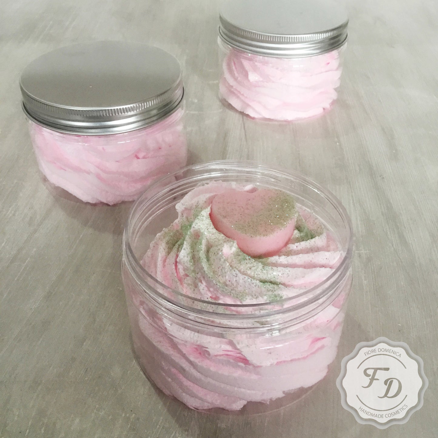 Whipped strawberry sugar scrub